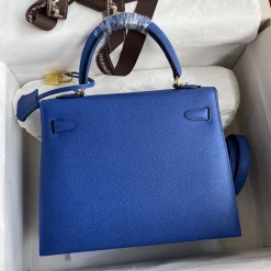 Alternative view of HERMES Top Handle Bags Epsom Leather Blue-Gold 25CM A05010060418