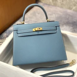 Alternative view of HERMES Top Handle Bags Epsom Leather Blue-Gold 25CM_28CM A05010060763