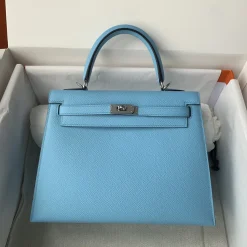Alternative view of HERMES Top Handle Bags Epsom Leather Blue-Gold A05010060056