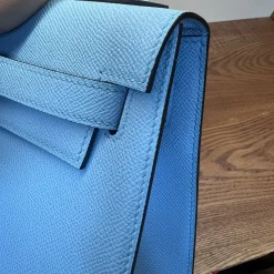 Alternative view of HERMES Top Handle Bags Epsom Leather Blue-Silver 25-28 A05010060662
