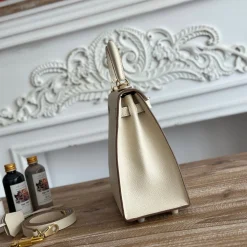 Alternative view of HERMES Top Handle Bags Epsom Leather Cream-Gold 25CM A05010060926