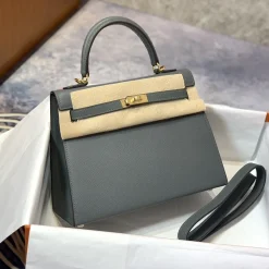 Alternative view of HERMES Top Handle Bags Epsom Leather Gray-Beige 25-28 A05010060768