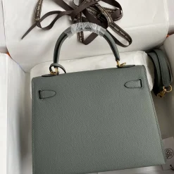 Alternative view of HERMES Top Handle Bags Epsom Leather Gray-Gold 25CM A10010060460
