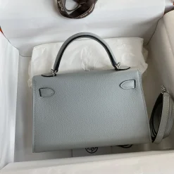 Alternative view of HERMES Top Handle Bags Epsom Leather Grey 19CM F5010062226