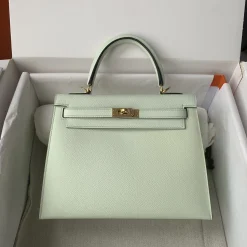 Alternative view of HERMES Top Handle Bags Epsom Leather Mintgreen-Gold 25 A05010060044