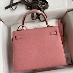 Alternative view of HERMES Top Handle Bags Epsom Leather Pink-Gold 25CM A05010060311