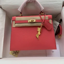 HERMES Top Handle Bags Epsom Leather Rose-Gold 25CM_28CM A10010060551
