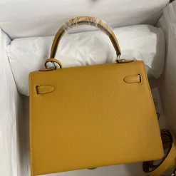Alternative view of HERMES Top Handle Bags Epsom Leather Yellow-Silver 25CM A05010060819