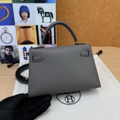 Alternative view of HERMES Top Handle Bags Gray-Gold 19X12X5.5CM B15010063230
