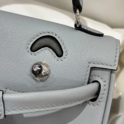 Alternative view of HERMES Top Handle Bags Grey-Brown 16CM A35010063375