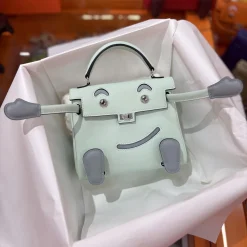 Alternative view of HERMES Top Handle Bags Mintgreen-Gray A35010063350