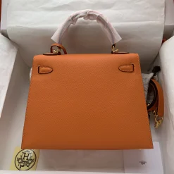 Alternative view of HERMES Top Handle Bags Orange-Gold A10010060479