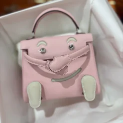 HERMES Top Handle Bags Pink-Beige A35010063365