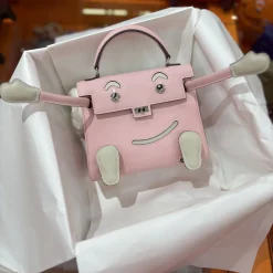 Alternative view of HERMES Top Handle Bags Pink-Beige A35010063365