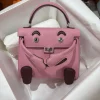 HERMES Top Handle Bags Pink-Brown A35010063382