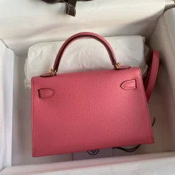 Alternative view of HERMES Top Handle Bags Pink-Gold F5010062293