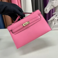 HERMES Top Handle Bags Pink-Gold G5010061083