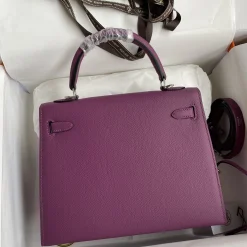 Alternative view of HERMES Top Handle Bags Purple-Silver A05010060341
