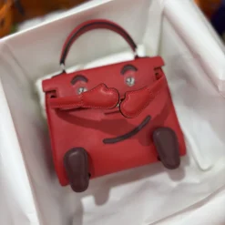 HERMES Top Handle Bags Red-Brown A35010063344