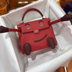Alternative view of HERMES Top Handle Bags Red-Brown A35010063344