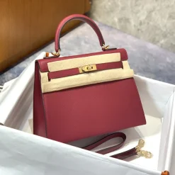 HERMES Top Handle Bags Red-Gold A05010060758
