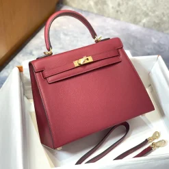 Alternative view of HERMES Top Handle Bags Red-Gold A05010060758