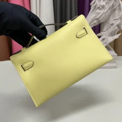 Alternative view of HERMES Top Handle Bags Swift Leather Yellow-Gold 22CM G5010061075