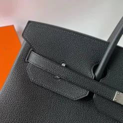 Alternative view of HERMES Top Handle Bags Togo Leather Black-Silver 40CM A85010063266