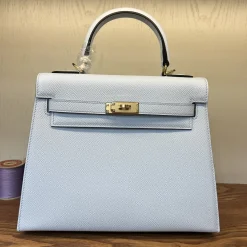 HERMES Top Handle Bags White-Gold 25X28CM A05010060709