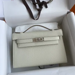 HERMES Top Handle Bags White-Silver F5010061506