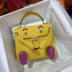 HERMES Top Handle Bags Yellow-Purple A35010063341
