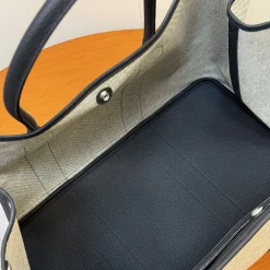 Alternative view of HERMES Totes Bags Beige-Black 49X36X25.3CM B30010062625