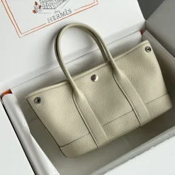 HERMES Totes Bags Beige-Silver 23X16X10CM H2010062924