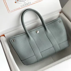 HERMES Totes Bags Blue-Silver 23X16X10CM H2010062935