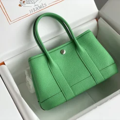 Alternative view of HERMES Totes Bags Green-Silver 23X16X10CM H2010062903