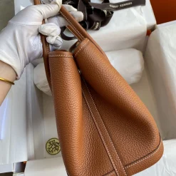 Alternative view of HERMES Totes Bags Togo Leather Brown-Silver 30X36CM I5010063023