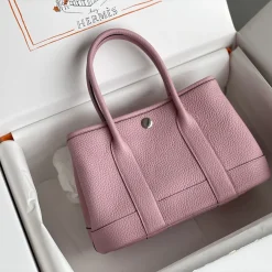 Alternative view of HERMES Totes Bags Togo Leather Pink 23X16X10CM H2010062926