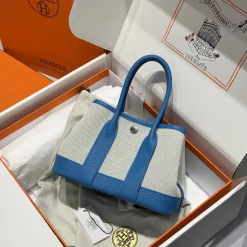 HERMES Totes Bags White-Blue 23X16X10CM G6010063039