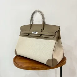 HERMES Travel Bags Beige-Brown A85010061751