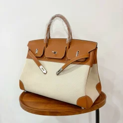 Alternative view of HERMES Travel Bags Brown-White A85010061761