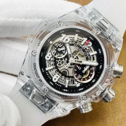 Alternative view of HUBLOT Big Bang Automatic 1184990 (Black-Silver Dial) 44mm B35010070415