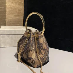 Alternative view of JIMMY CHOO Bucket Bags Black-Gold 16X15X9.5CM H5010066532