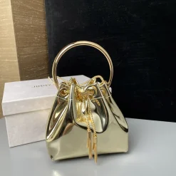 Alternative view of JIMMY CHOO Bucket Bags Metallic Fabric Gold 16X16X9CM G8010066574