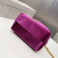 Alternative view of JIMMY CHOO Bucket Bags Velvet & Metal Purple-Gold 16X15X9.7CM G8010066556
