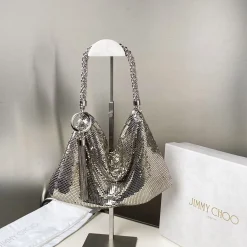 JIMMY CHOO Clutches Bags Copper Silver 24X20X3.5CM H5010066589