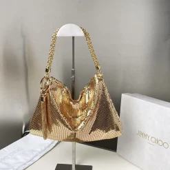JIMMY CHOO Clutches Bags Gold 24X20X3.5CM H5010066586