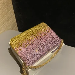 JIMMY CHOO Clutches Bags Gold-Pink 26X20X3CM H5010066592