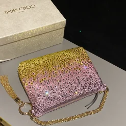 Alternative view of JIMMY CHOO Clutches Bags Gold-Pink 26X20X3CM H5010066592