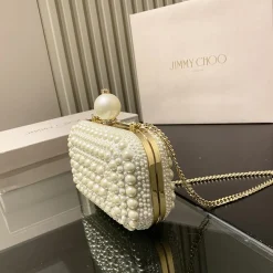 Alternative view of JIMMY CHOO Clutches Bags Pearl White-Gold 12X10X5CM H0010066442