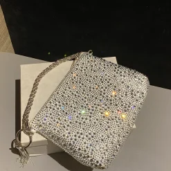 Alternative view of JIMMY CHOO Clutches Bags Satin Silver-White 26X20X3CM H5010066593